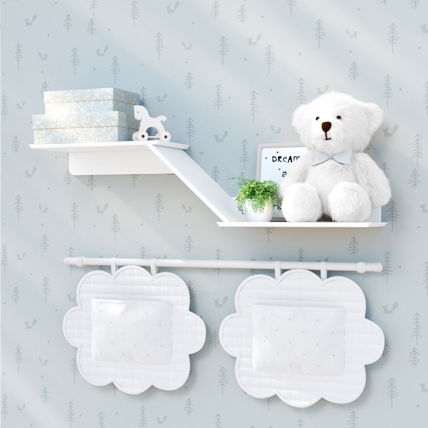 Prateleira Zig Azul Marinho