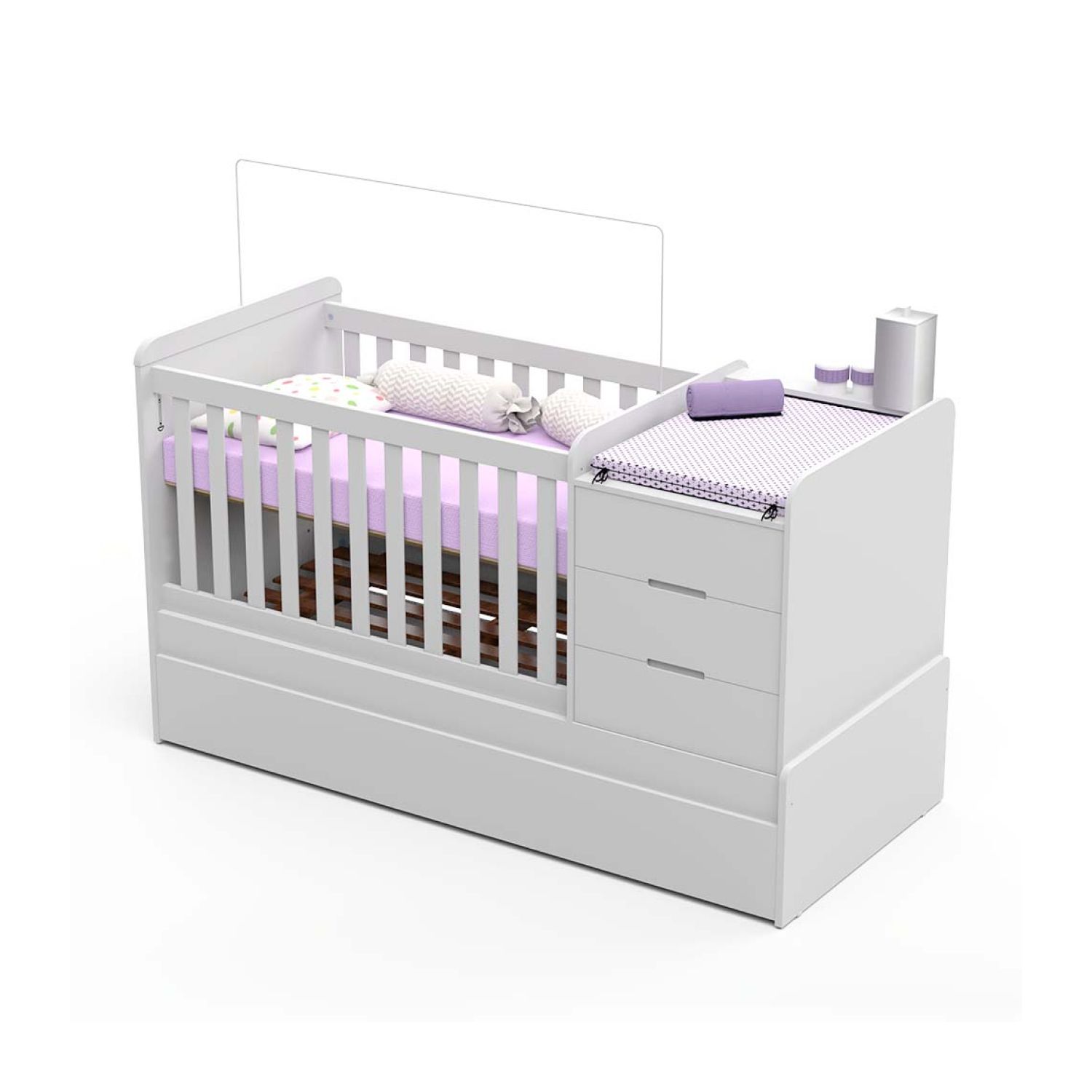 Berço com Trocador Branco Cléo