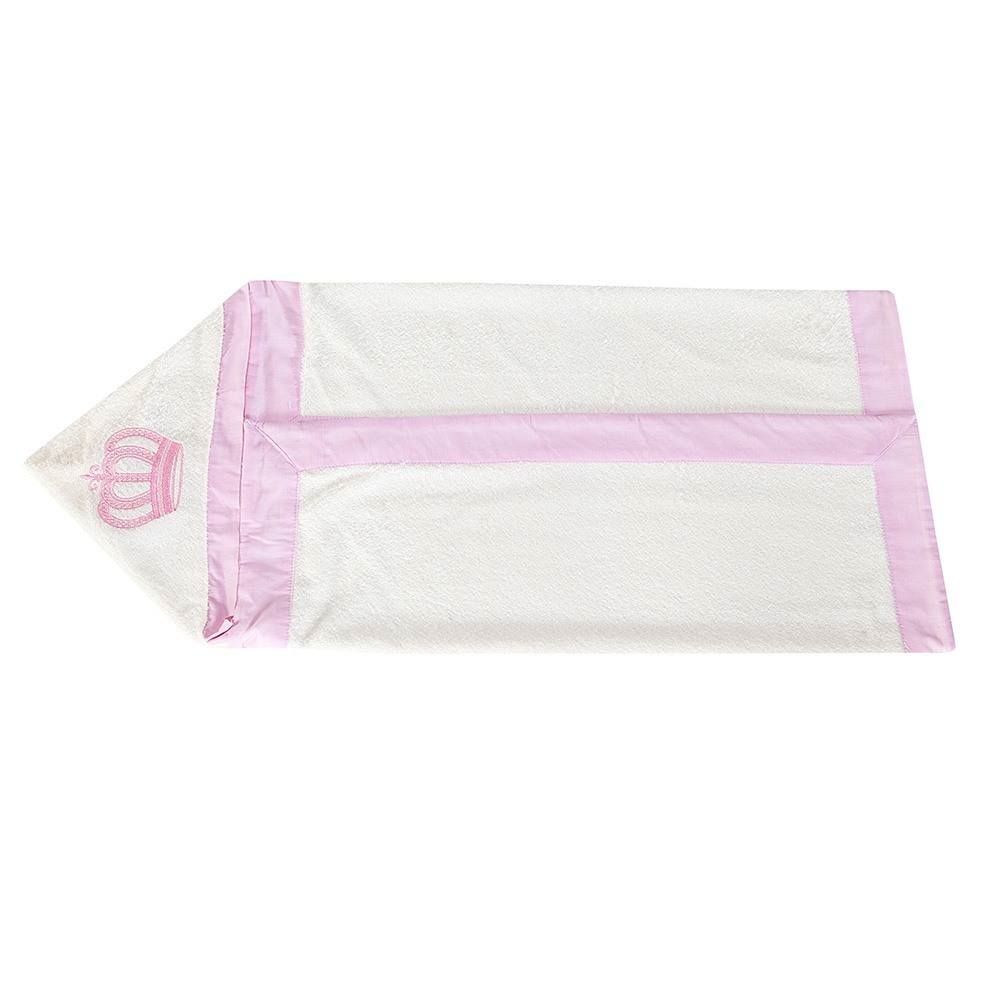 Toalha com Capuz Realeza Rosa