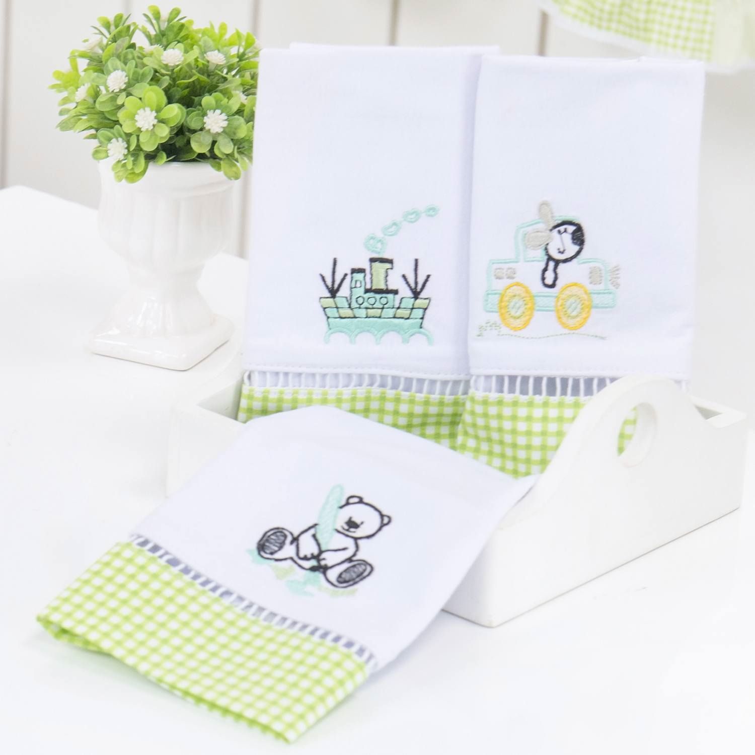 Jogo de Fraldas de Boca em Malha Estudante