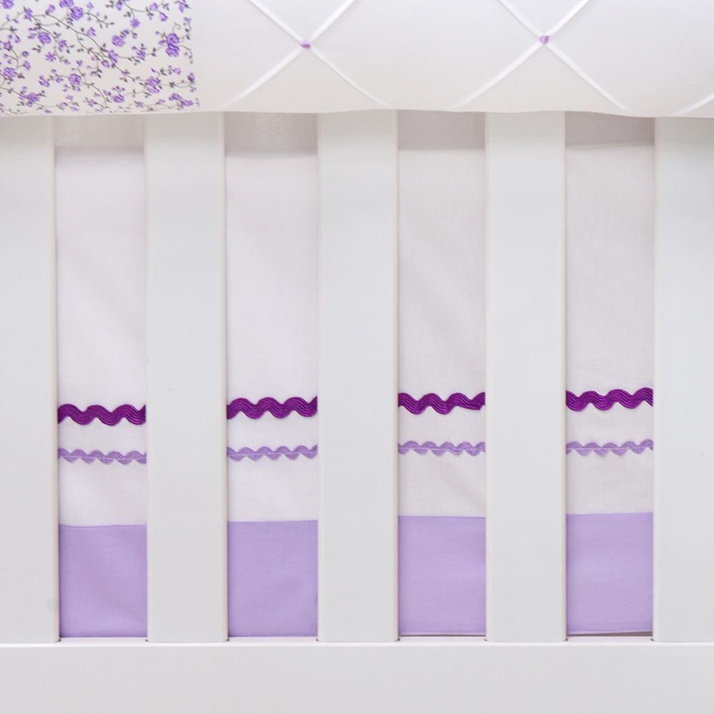 Saia de Berço Coruja Feliz Lilás