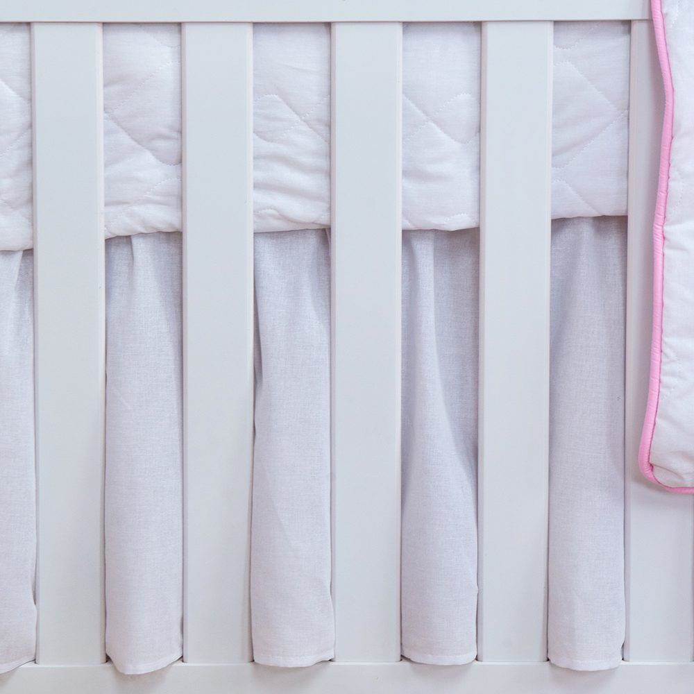 Saia de Berço Luxo Rosa