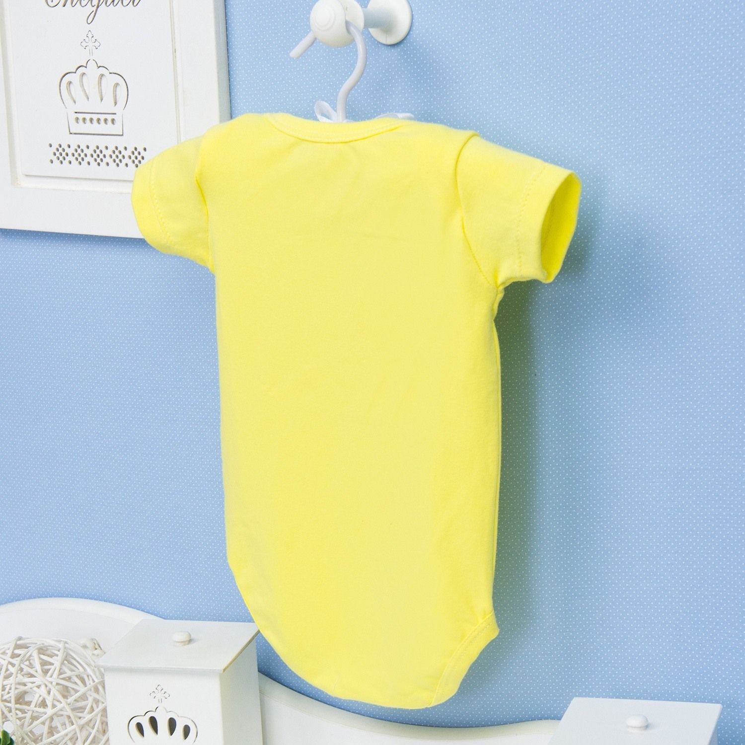 Body Manga Curta Meu Príncipe Amarelo 12 a 15 meses