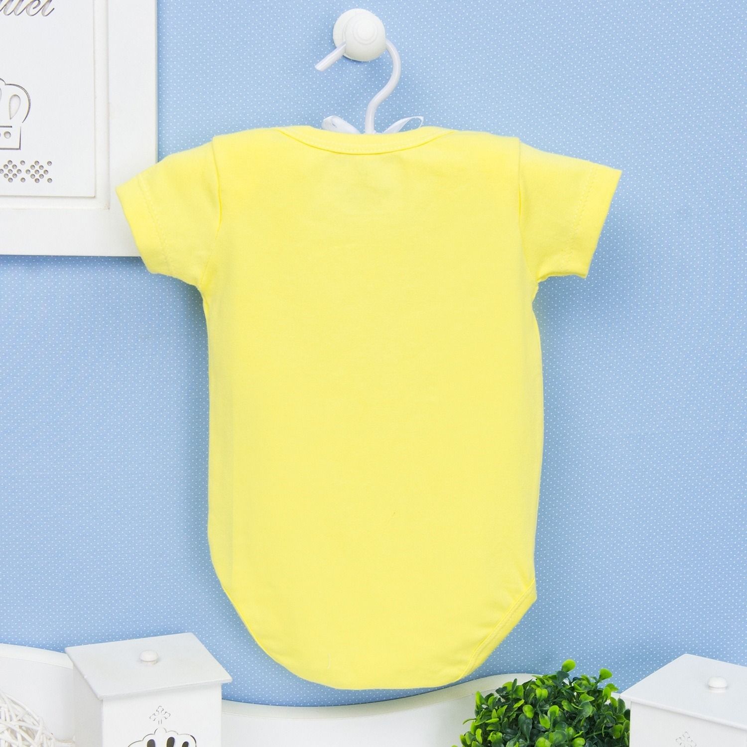 Body Manga Curta Meu Príncipe Amarelo 12 a 15 meses