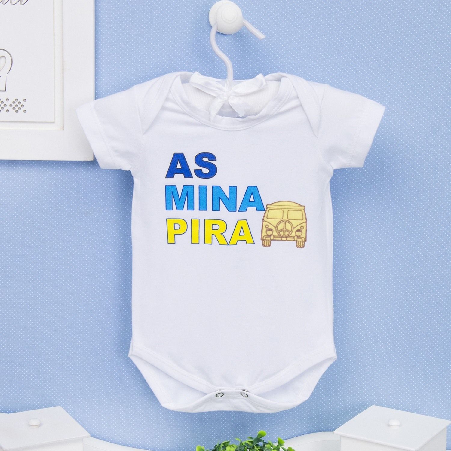 Body Manga Curta As Mina Pira Branco