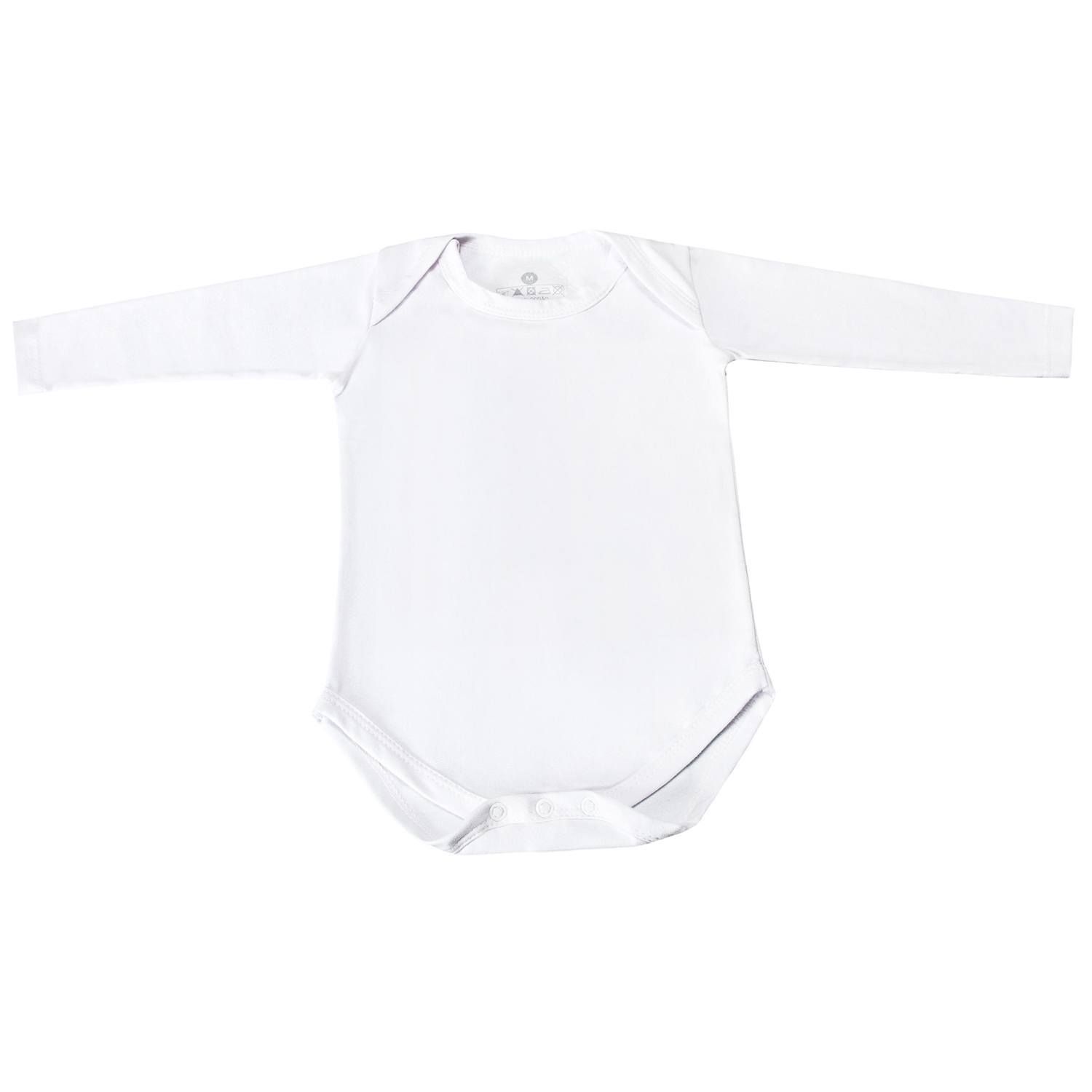 Body Manga Longa Basic Liso Palha 6 a 9 Meses