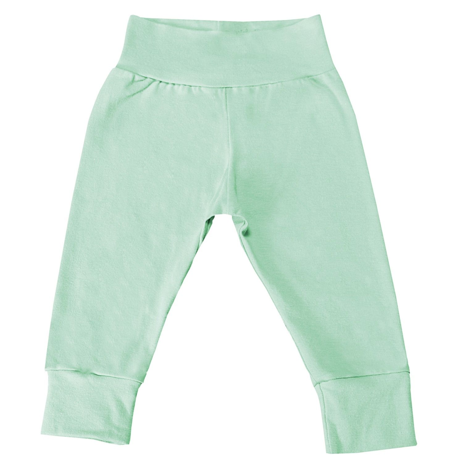 Mijão com Cós Alto e Pé Reversível Verde 3 a 6 Meses