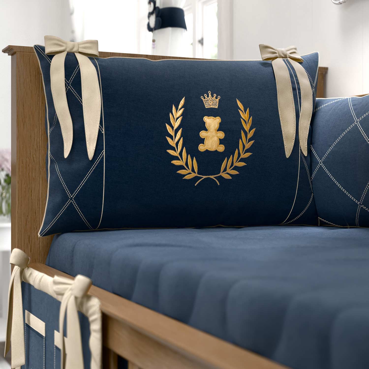 Kit Berço Realeza Marinho Premium