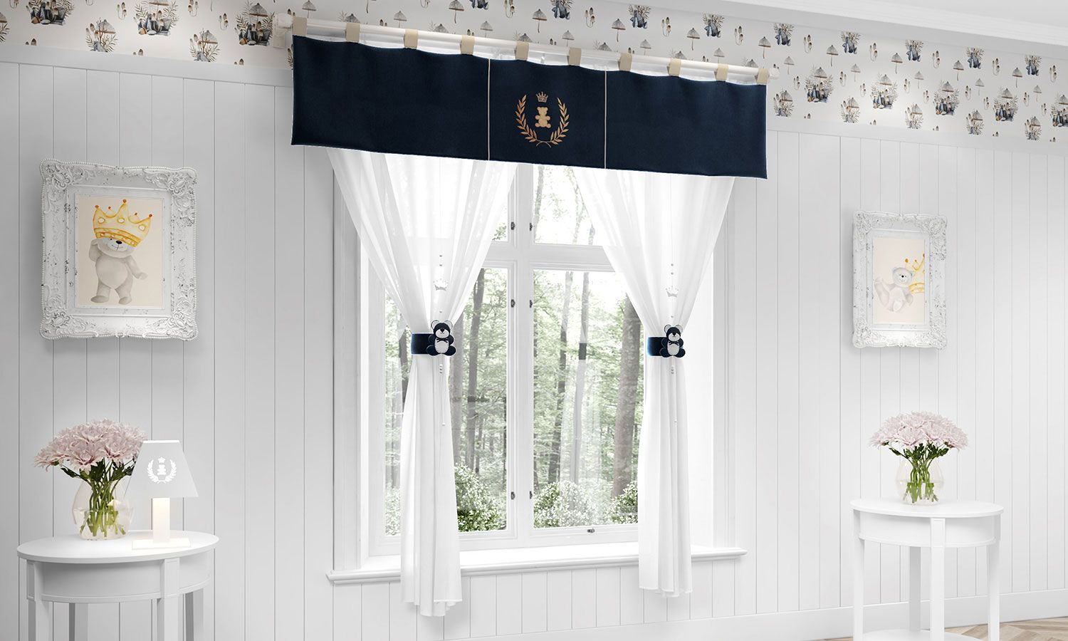 Cortina Realeza Marinho Premium