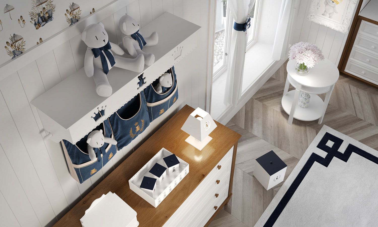 Porta Fraldas Varão Realeza Marinho Premium