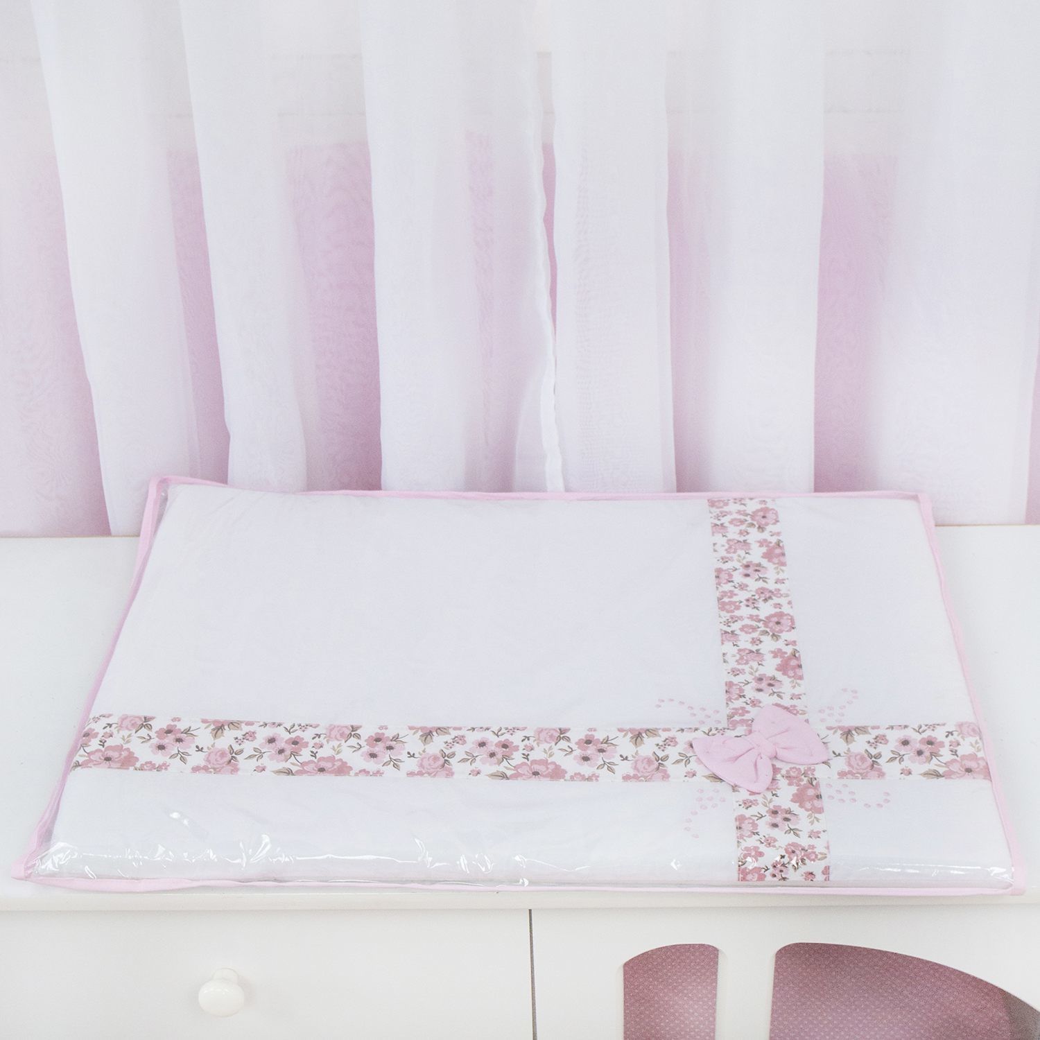 Trocador de Fraldas Espuma Flora Rosa