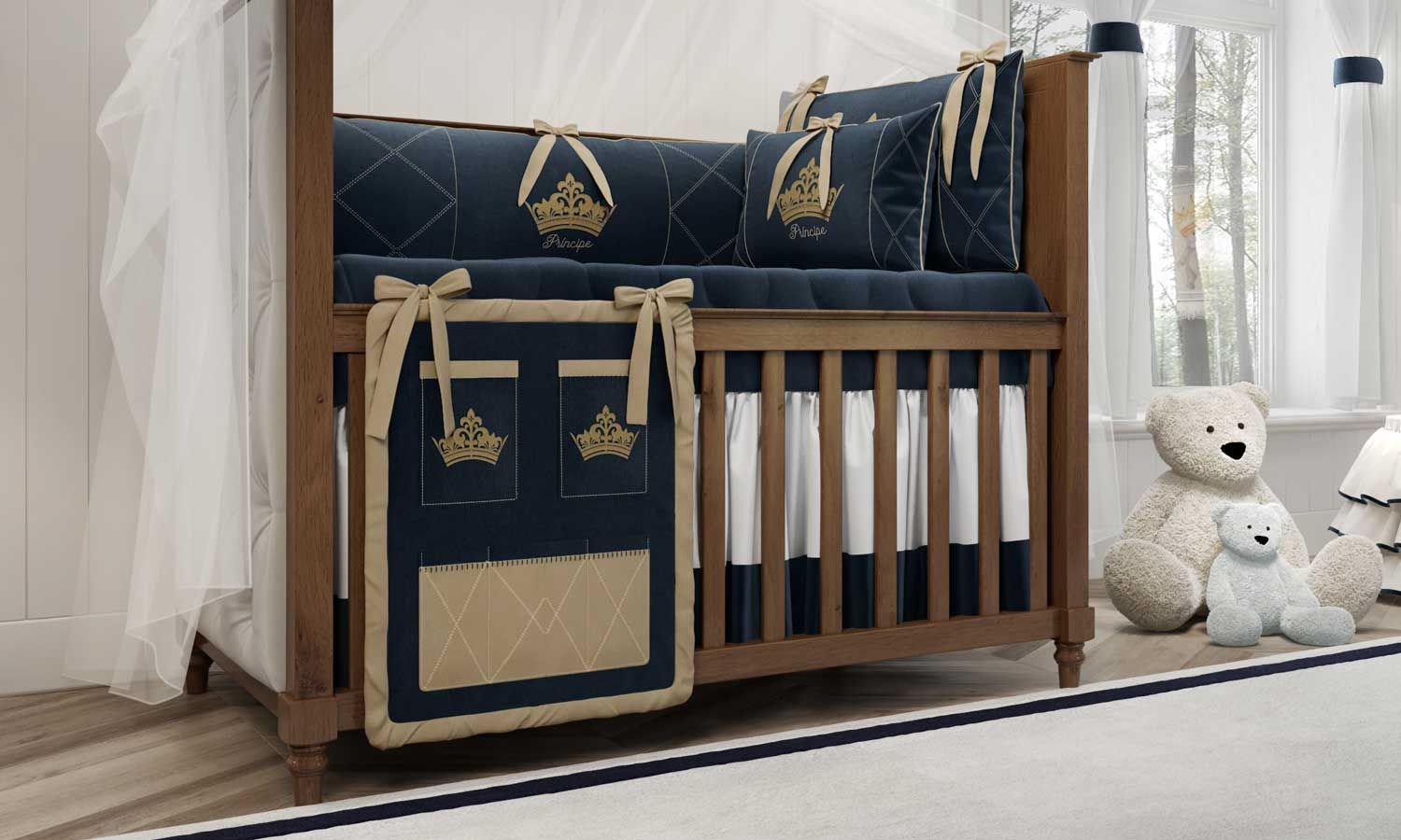 Kit Berço Príncipe Marinho Premium