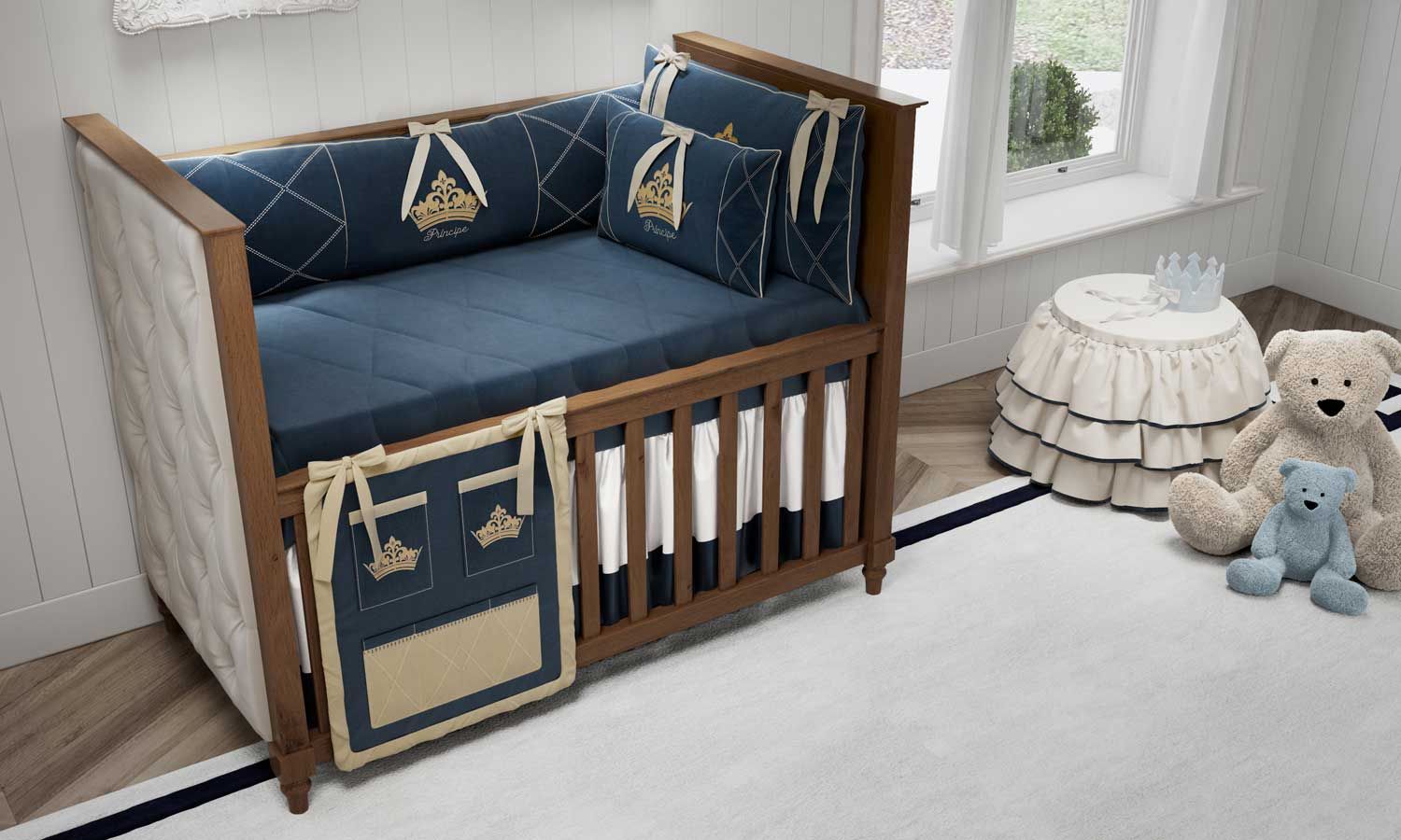 Kit Berço Príncipe Marinho Premium