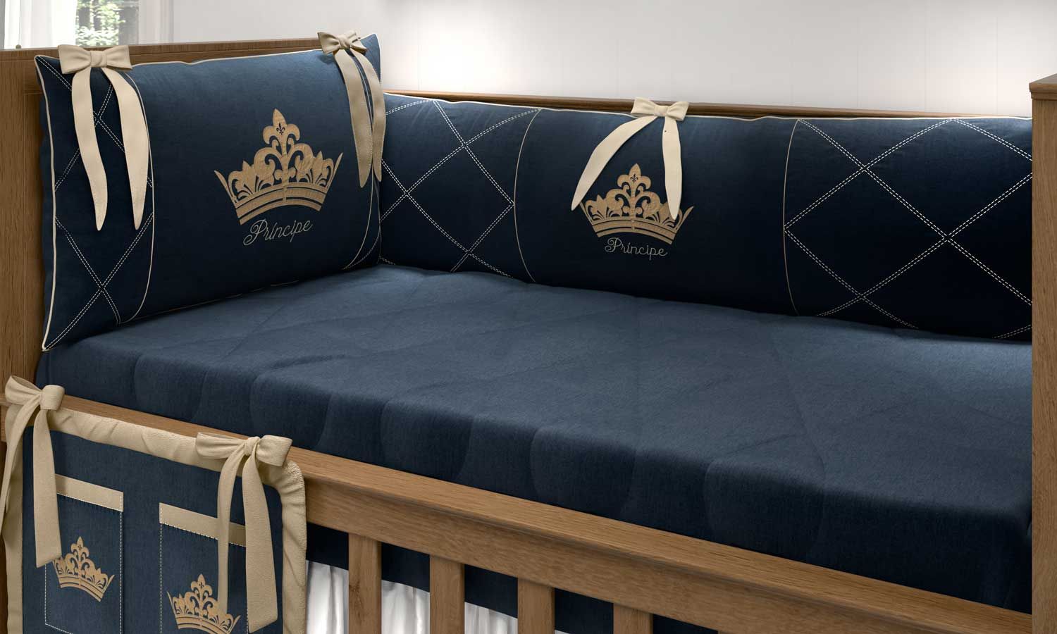 Kit Berço Príncipe Marinho Premium