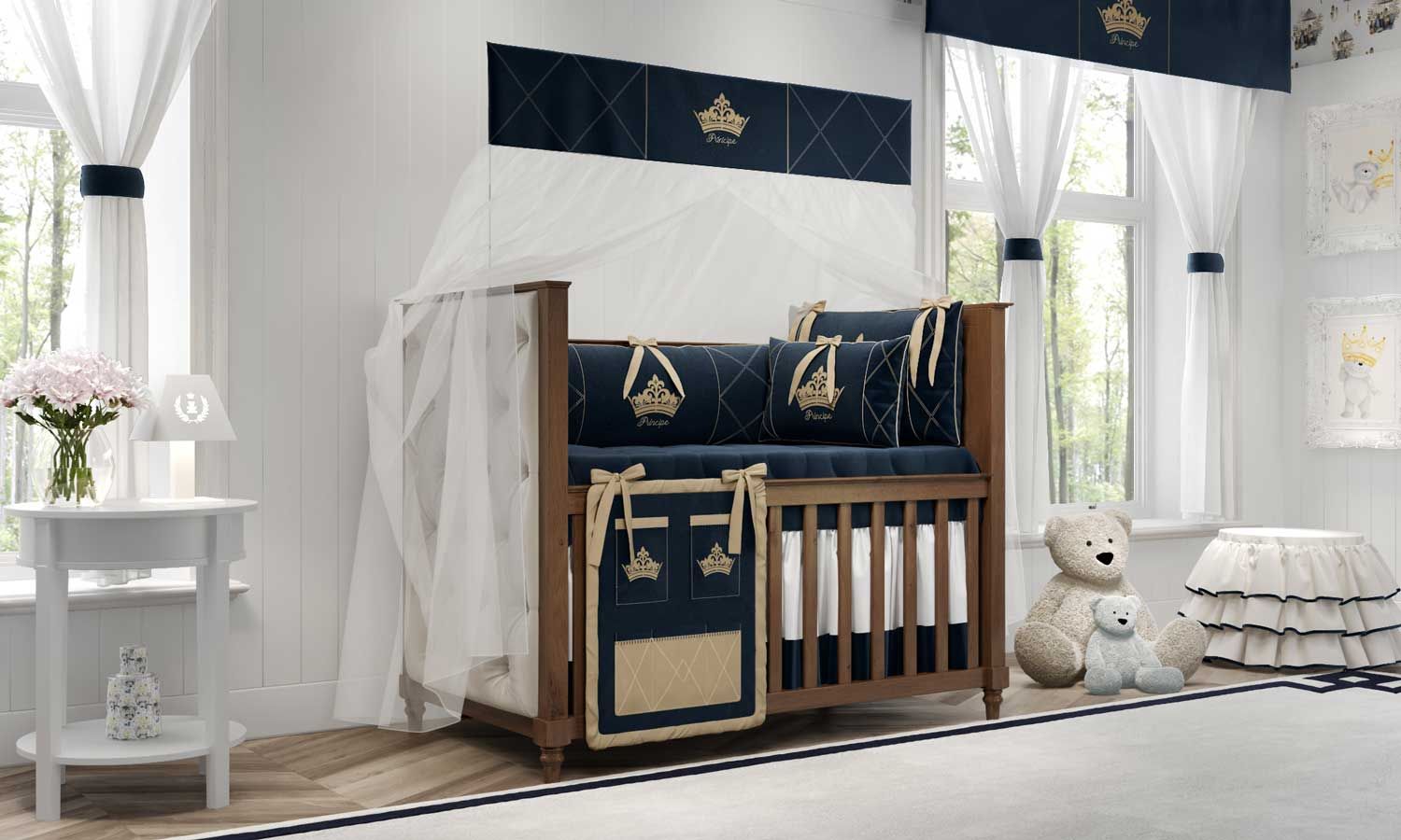 Kit Berço Príncipe Marinho Premium