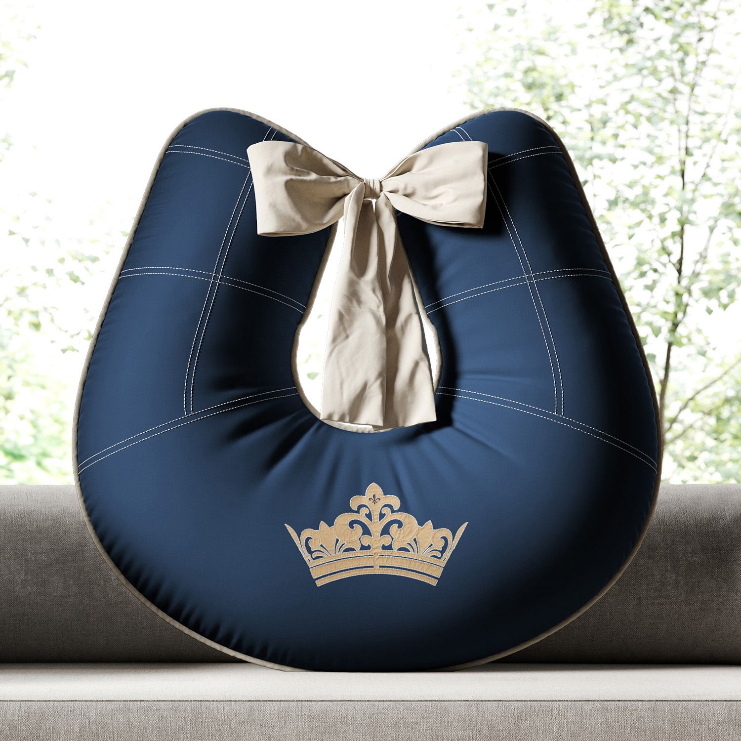 Almofada Amamentação Príncipe Marinho Premium