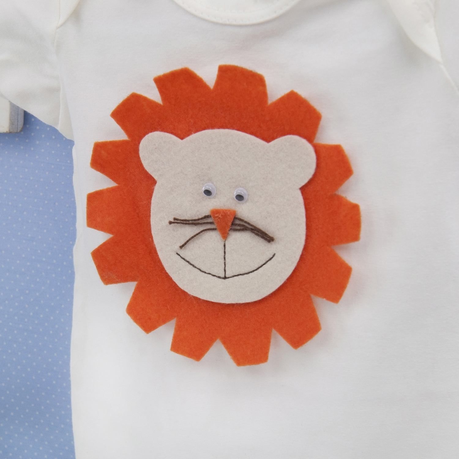 Body Manga Curta Leão Palha Tam P