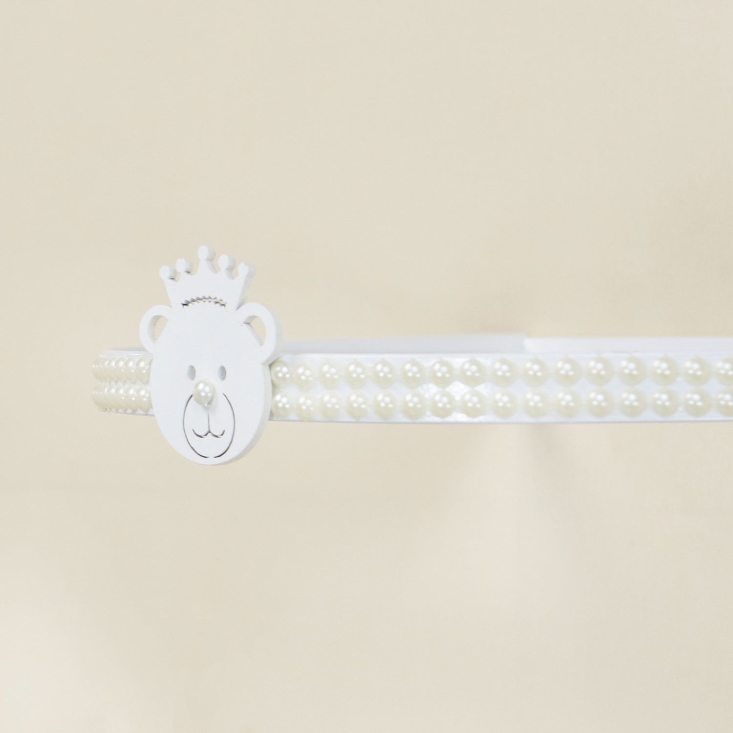 Dossel Berço Decorado Ursinho com Pérolas