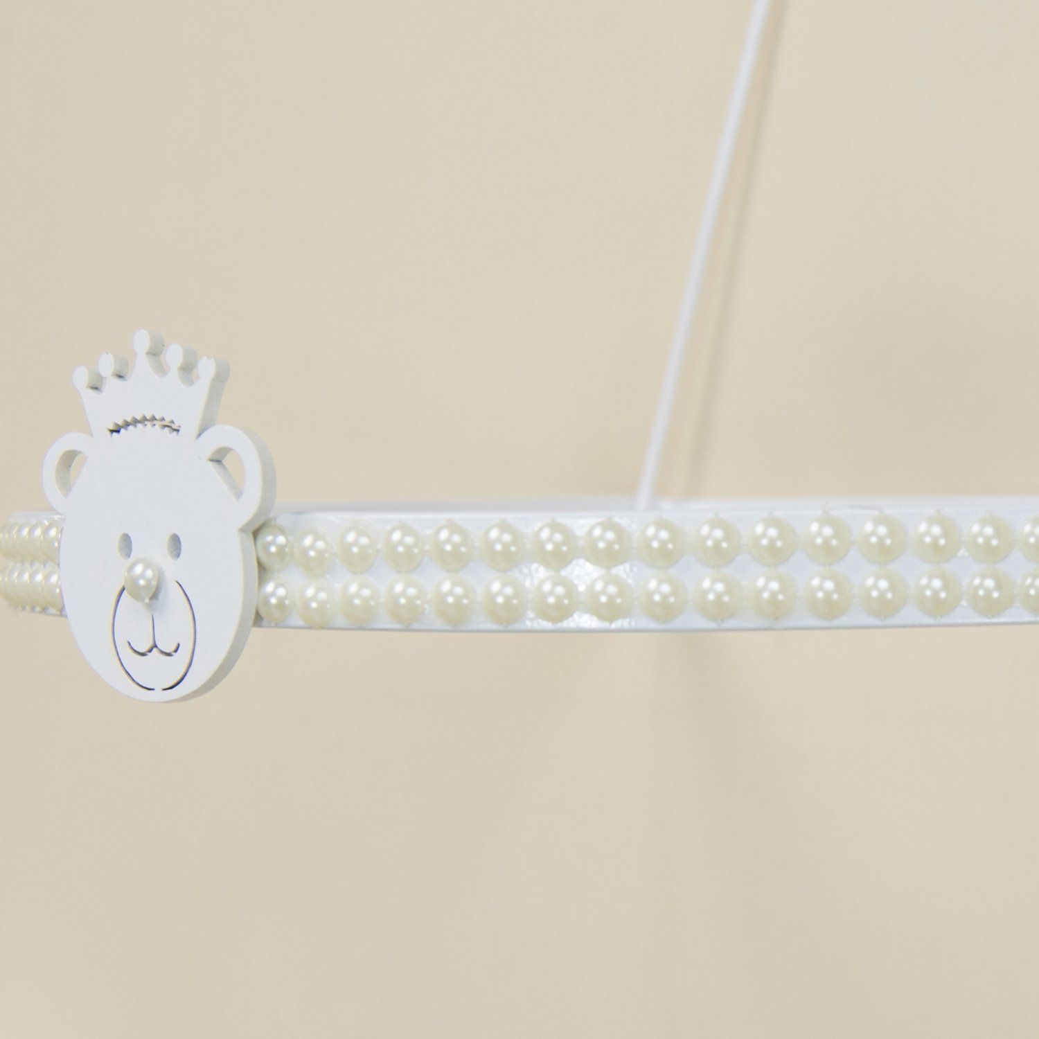 Dossel Berço Decorado Ursinho com Pérolas