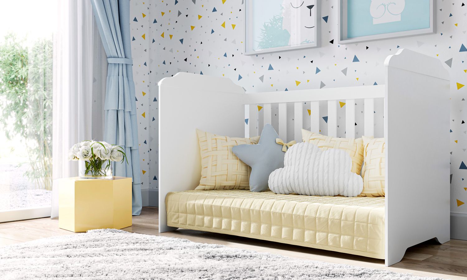 Berço Americano Branco Mel