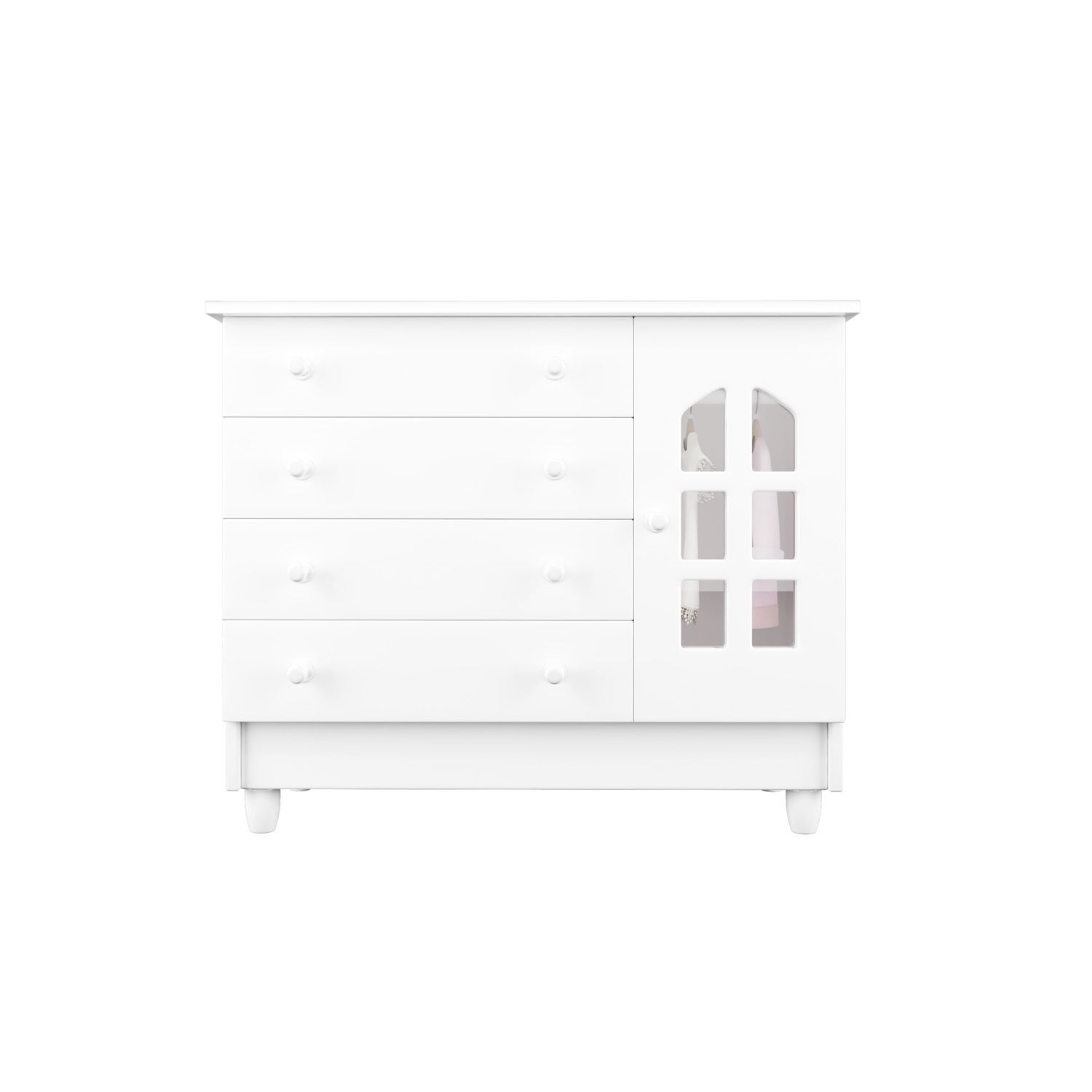 Cômoda Infantil Branco com Porta Luxo