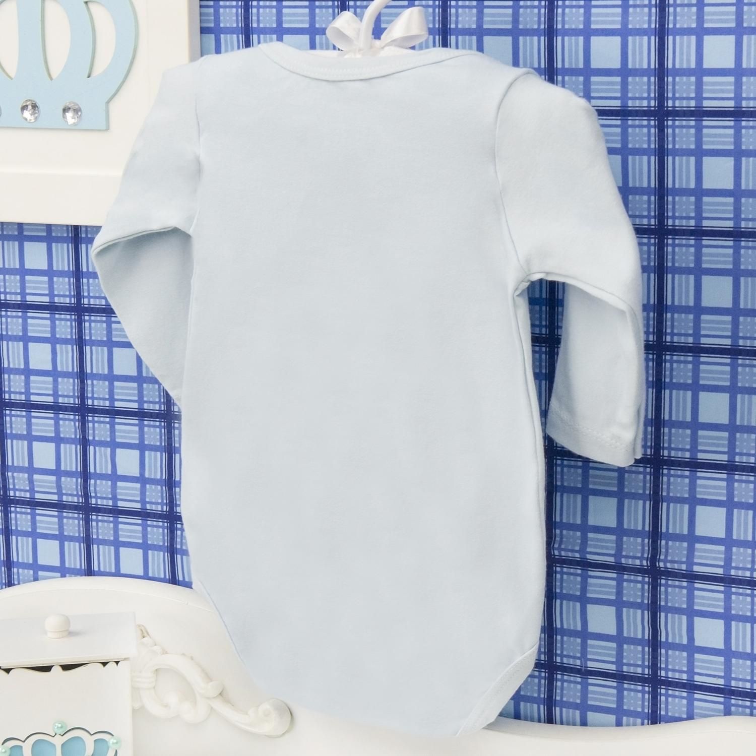 Body Manga Longa Rei do Pedaço Azul Tam P