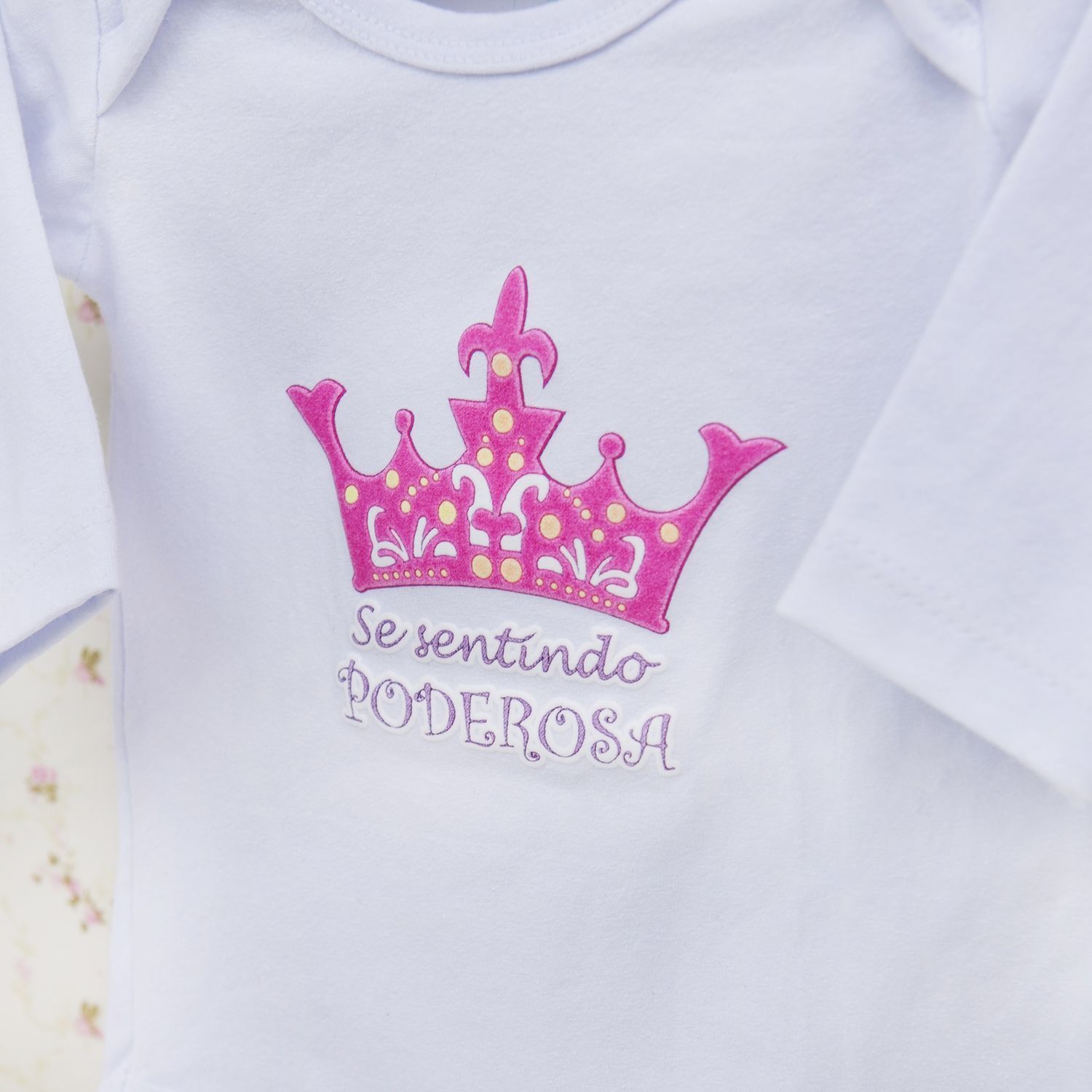 Body Manga Longa Se sentindo Poderosa Branco Tam M