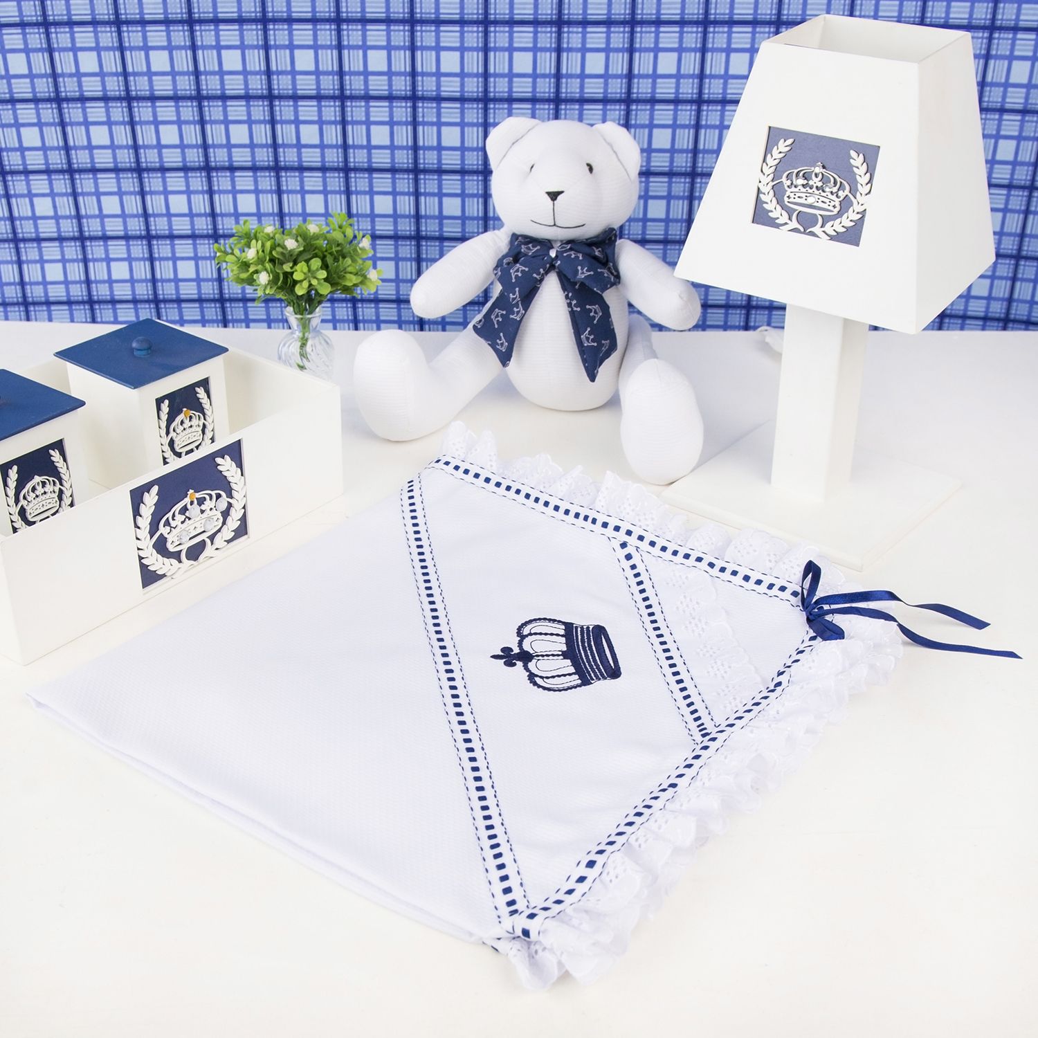 Manta Coroa Marinho 83cm