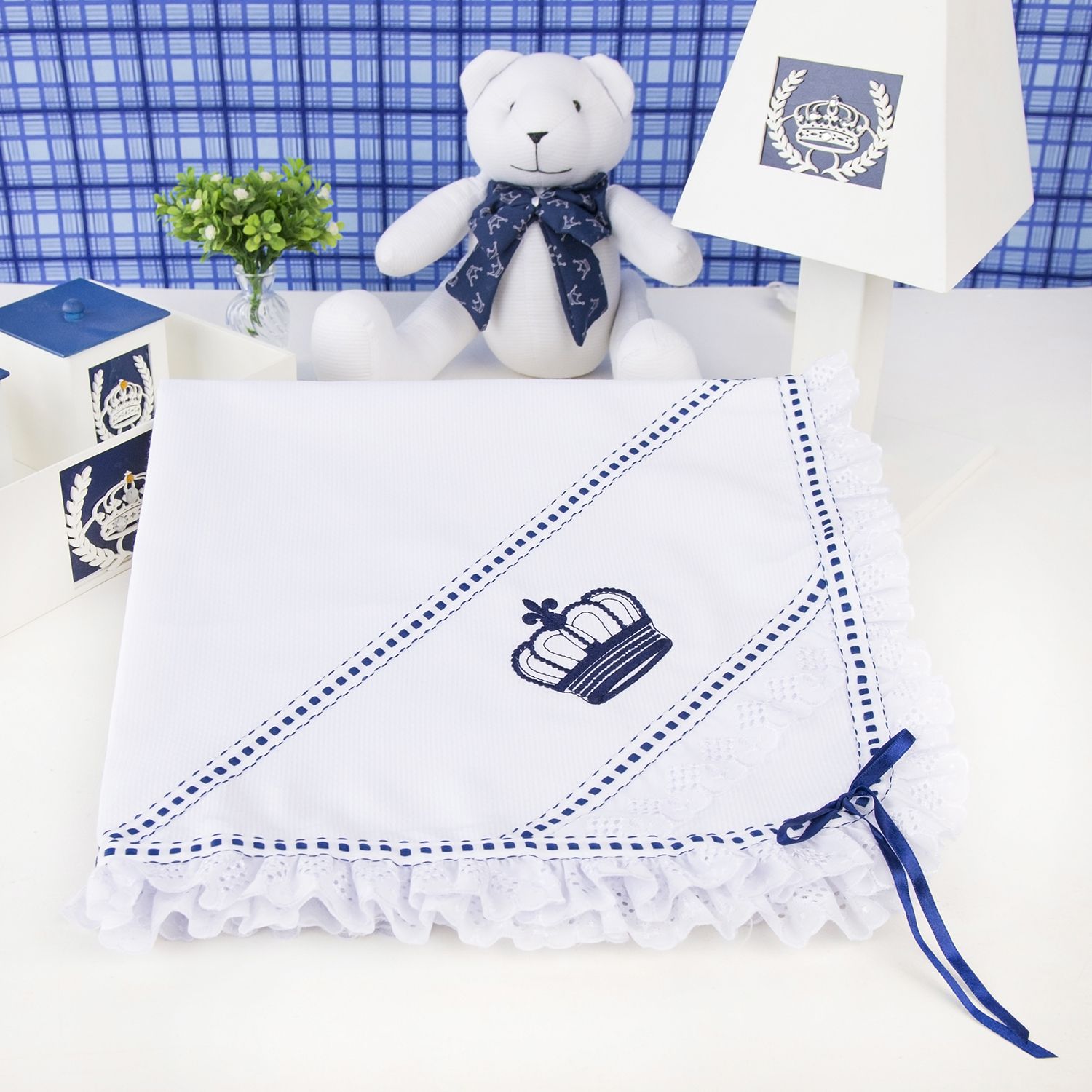 Manta Coroa Marinho 83cm