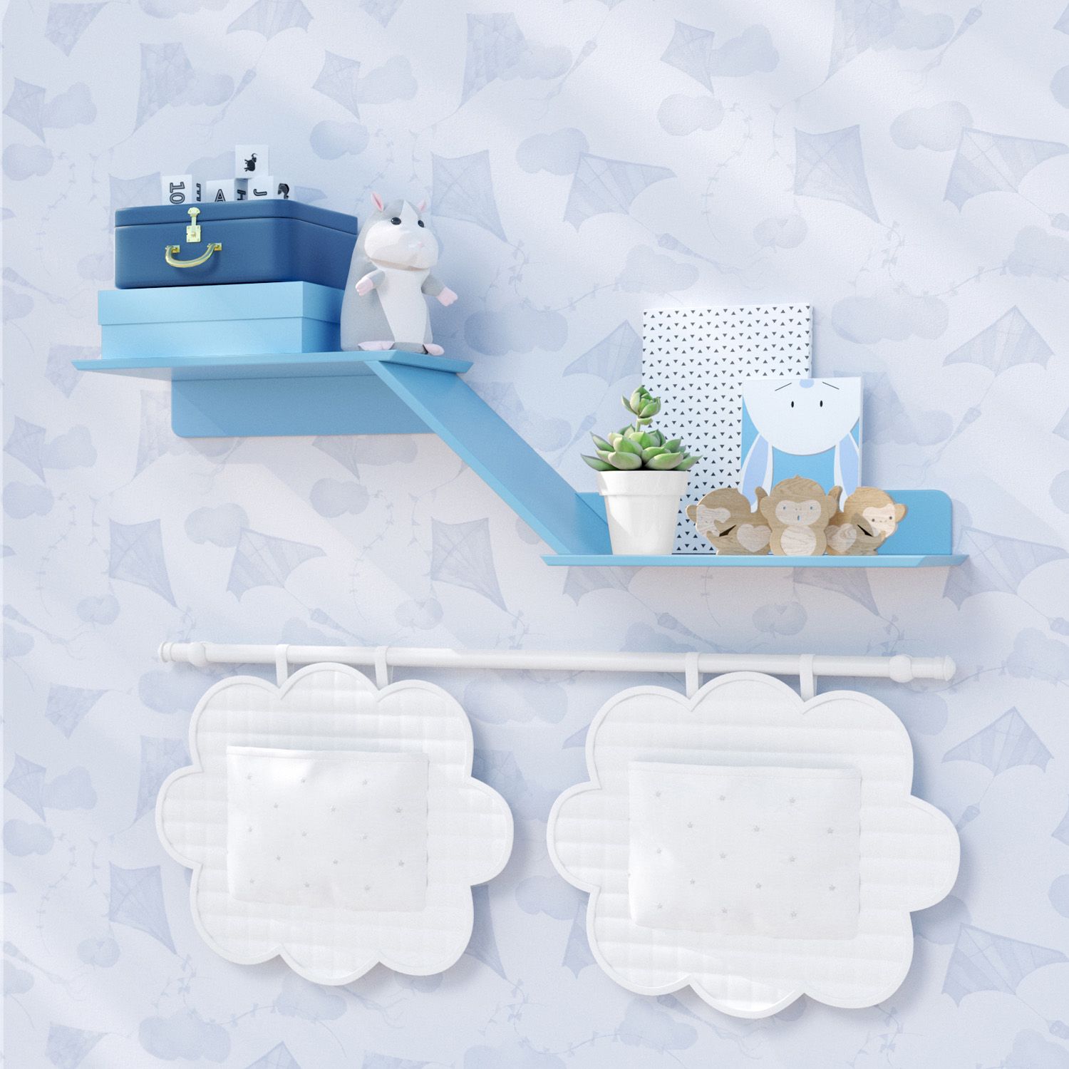 Prateleira Zig Azul Marinho