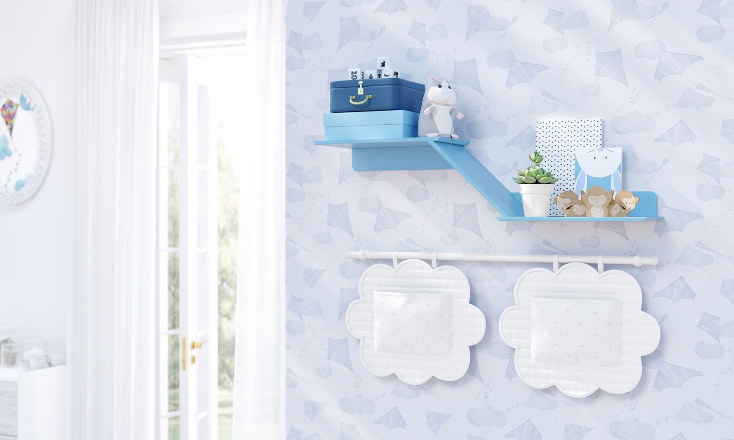 Prateleira Zig Azul Marinho