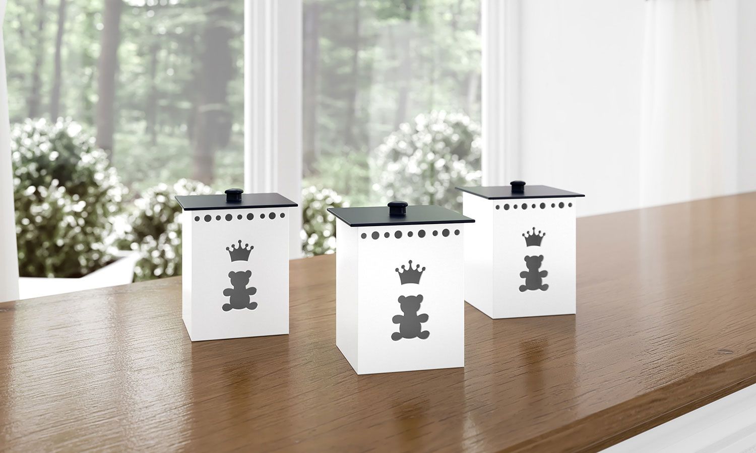 Jogo de Potes Urso Realeza