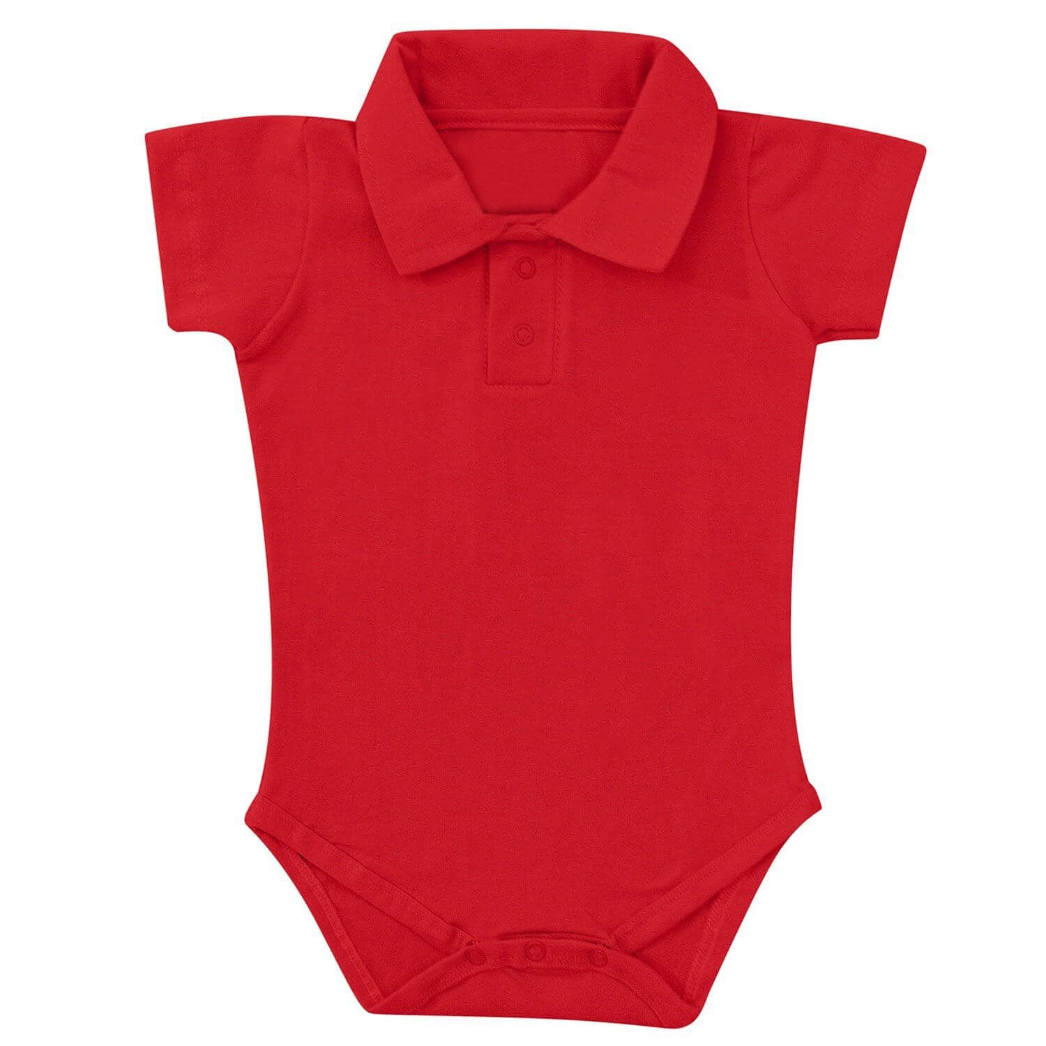 Body Manga Curta Polo Lilás 6 a 9 Meses