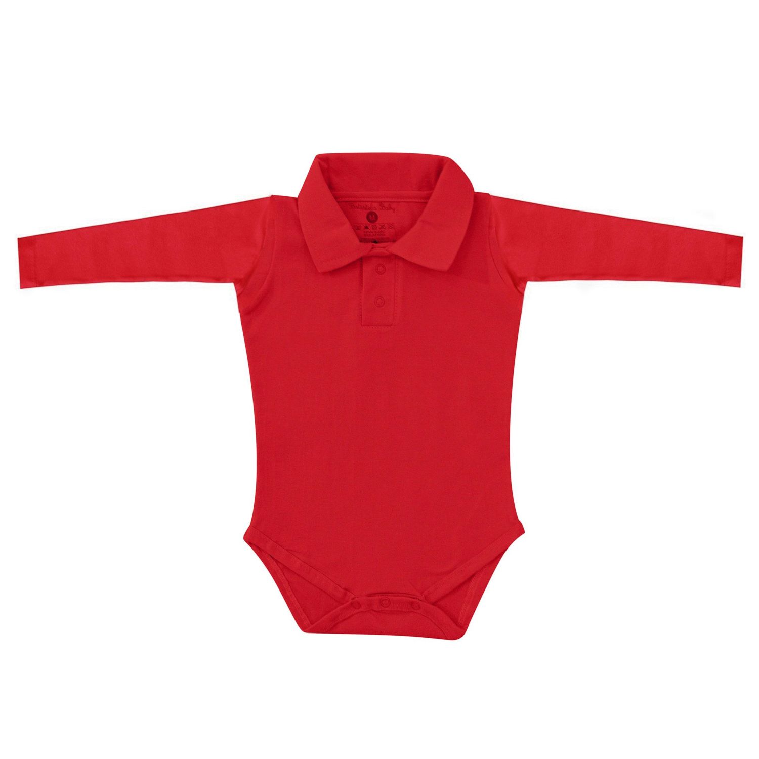 Body Manga Longa Polo Vermelho