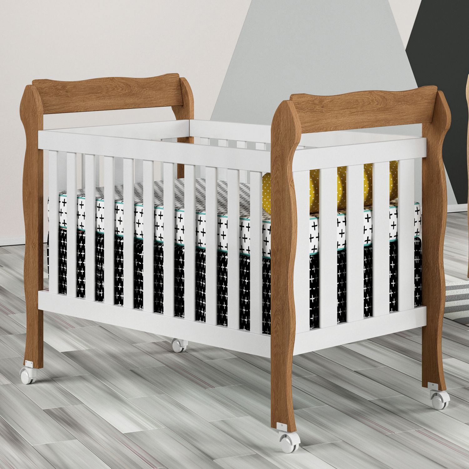 Berço Americano Branco Lila