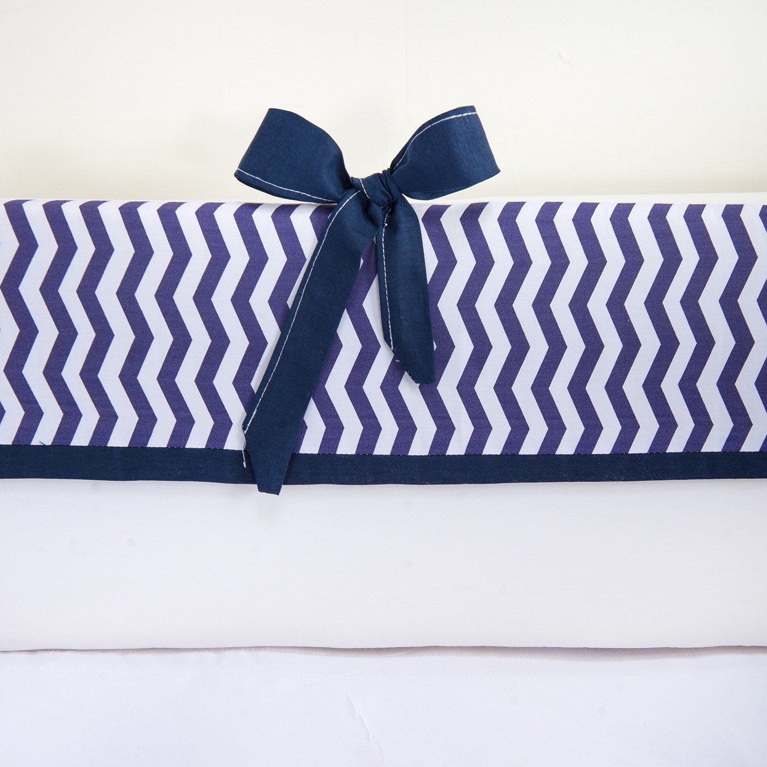 Kit Mini Berço Chevron Marinho