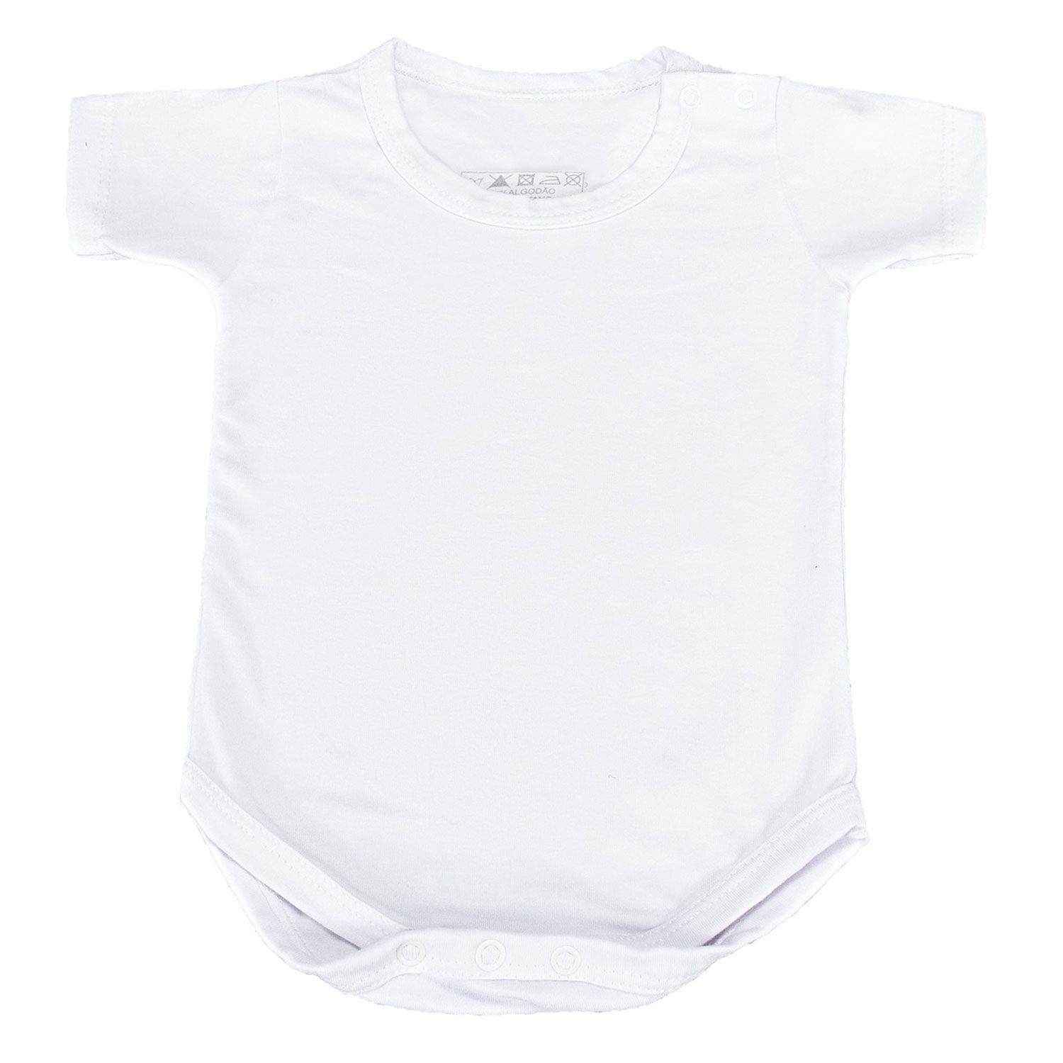 Body Manga Curta com Botão no Ombro Vermelho