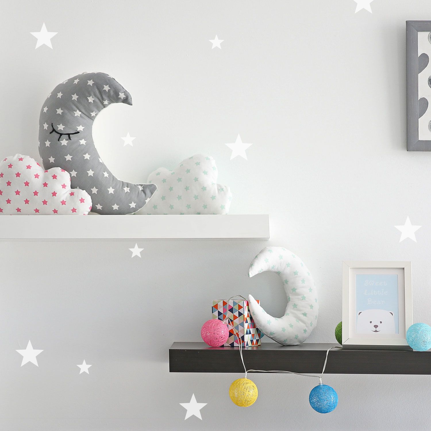 Adesivo de Parede Estrelas Branco