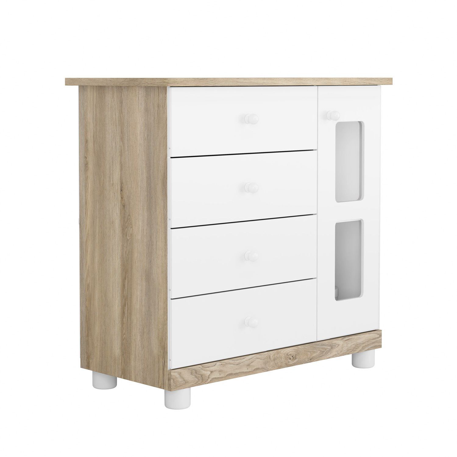 Cômoda Infantil Branco com Porta Mila