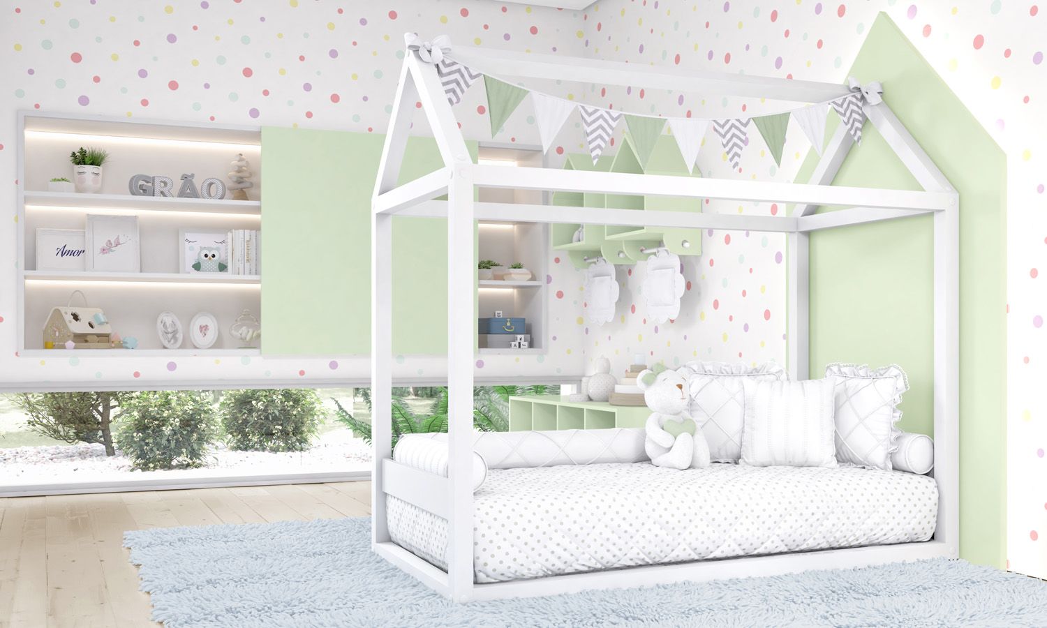 Cama Casinha Montessoriana Branco
