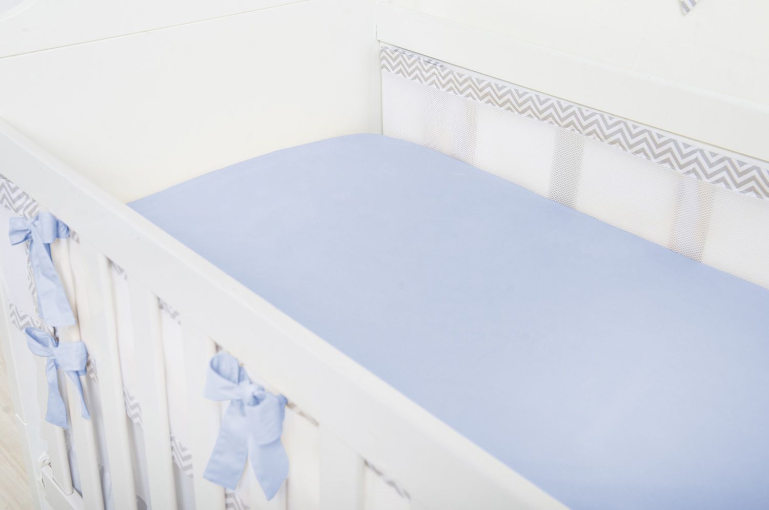 Lençol de Baixo Berço Azul