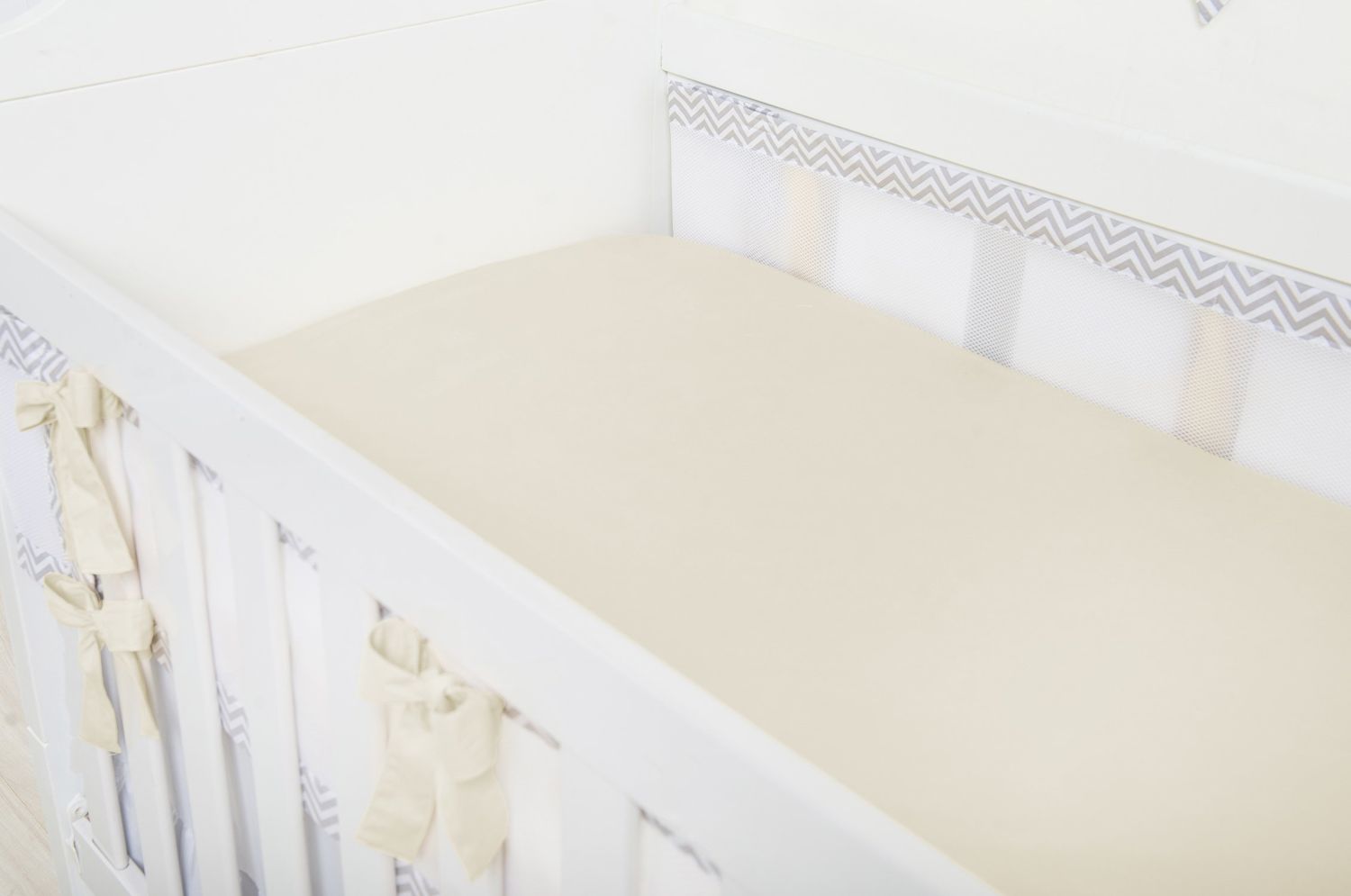 Lençol de Baixo Berço Bege