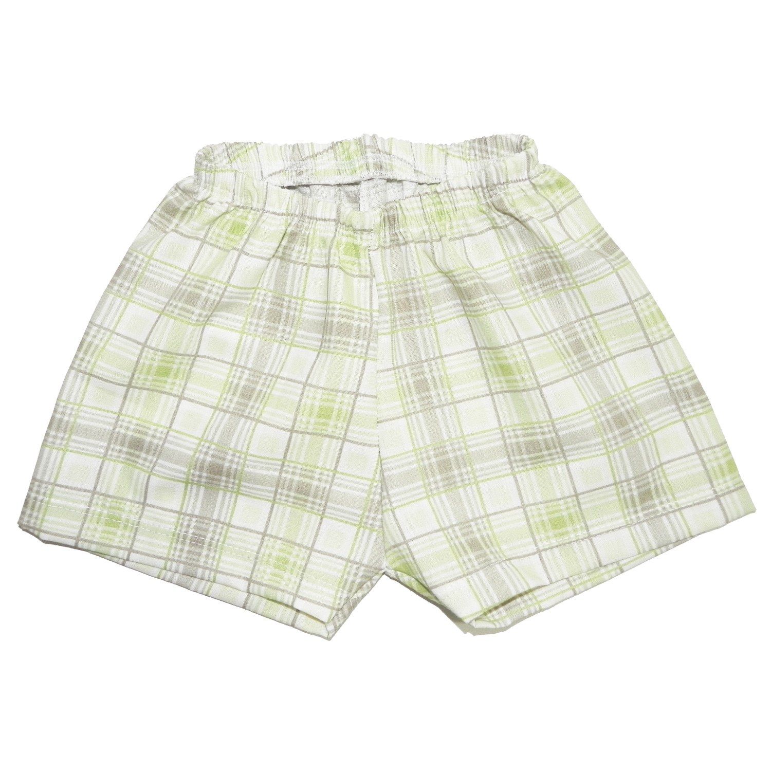 Conjunto Regata e Short Xadrez Verde 6 a 9 Meses