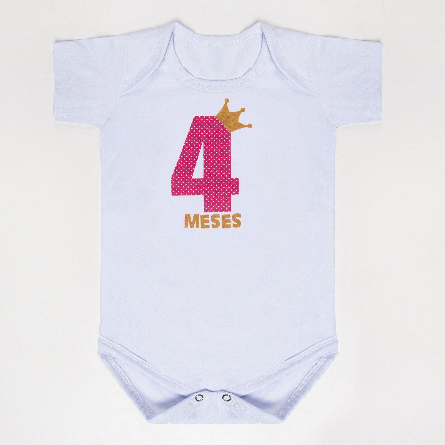 Body Mesversário Rosa - 4 Meses