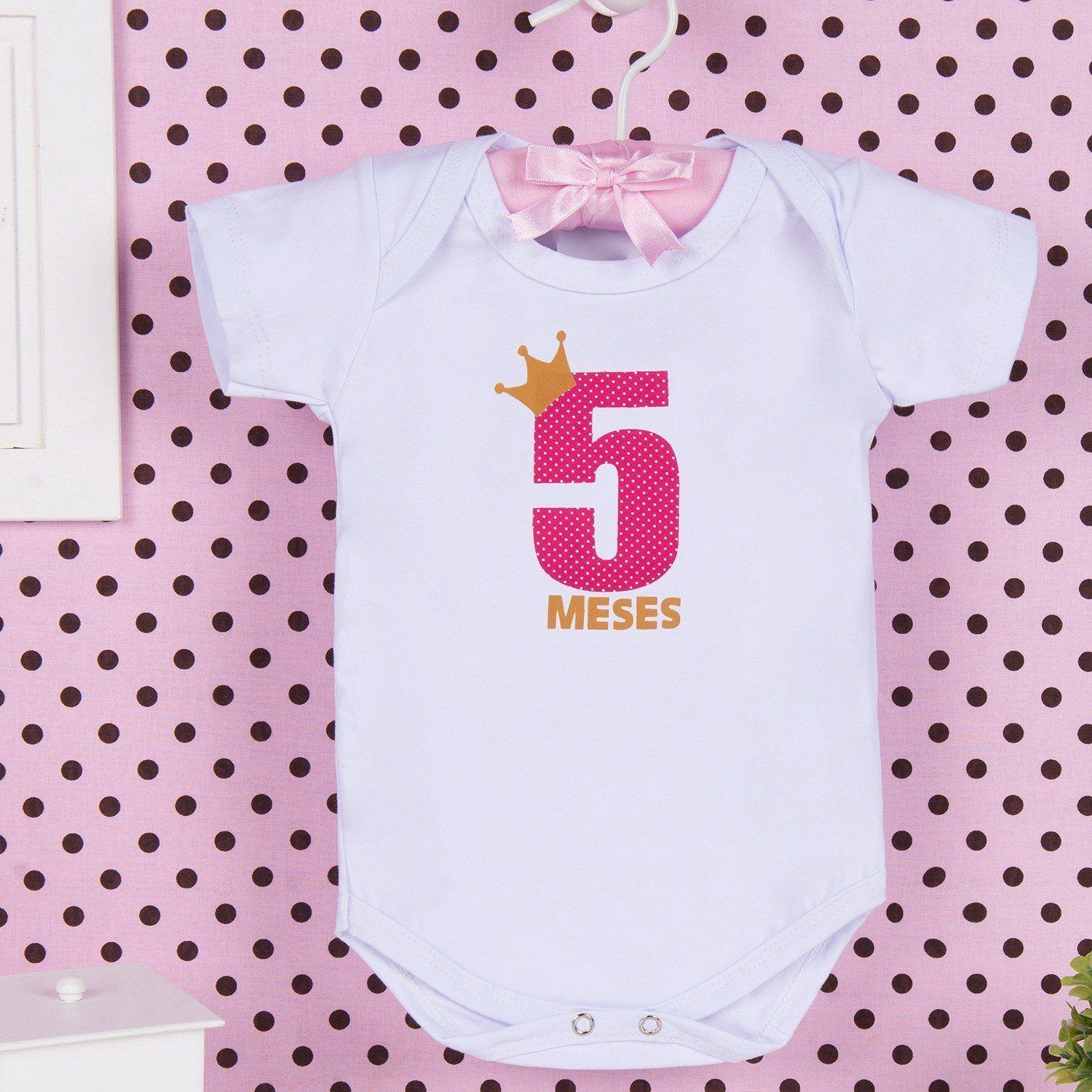 Body Mesversário Rosa - 5 Meses