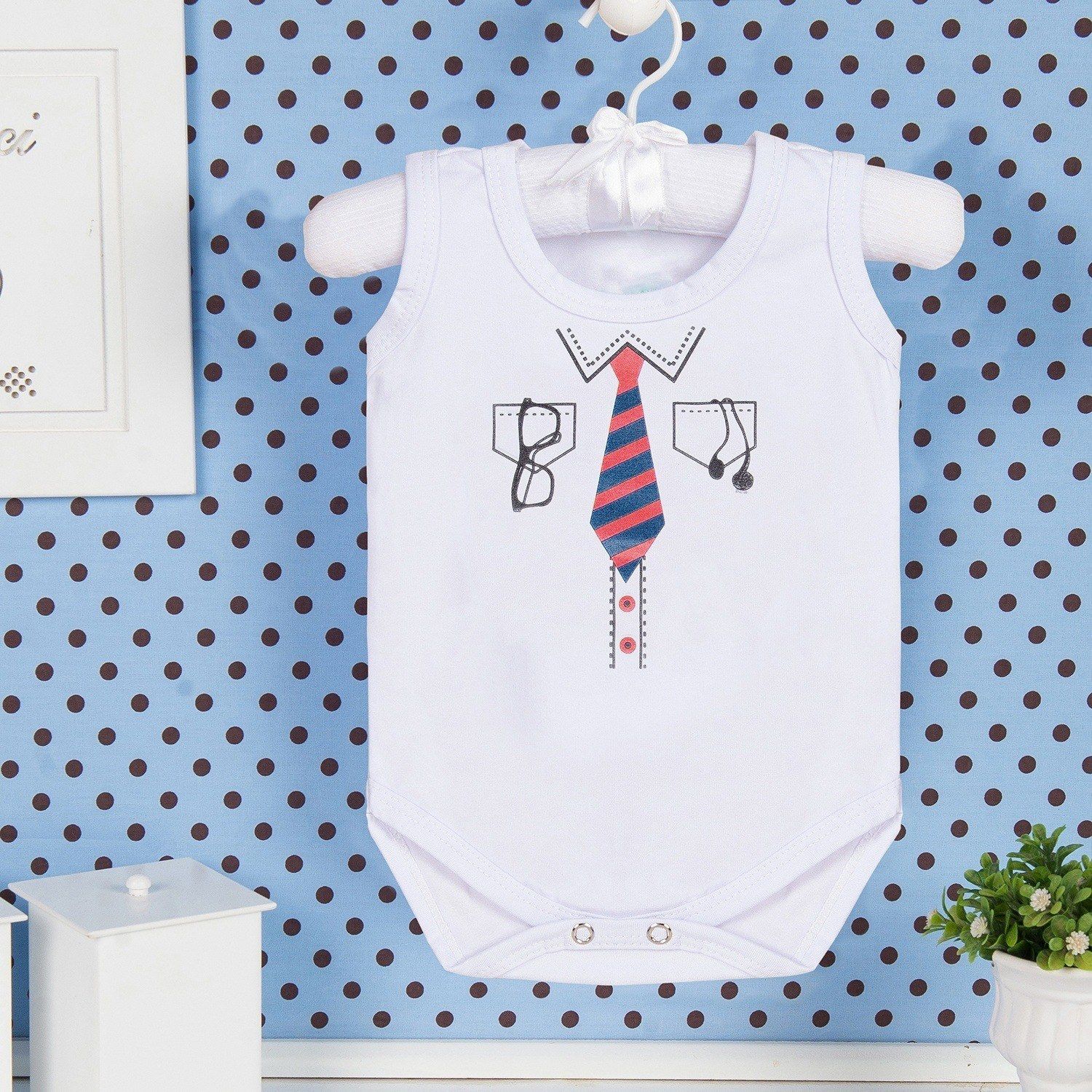 Body Regata Gravatinha Branco Tam P