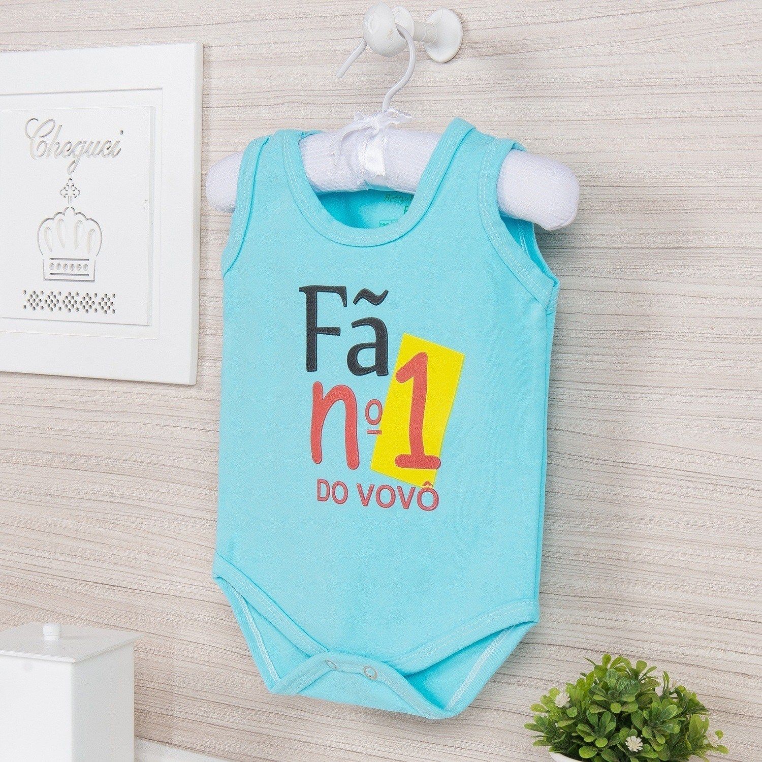 Body Regata Fã Número 1 do Vovô Azul Tam GG