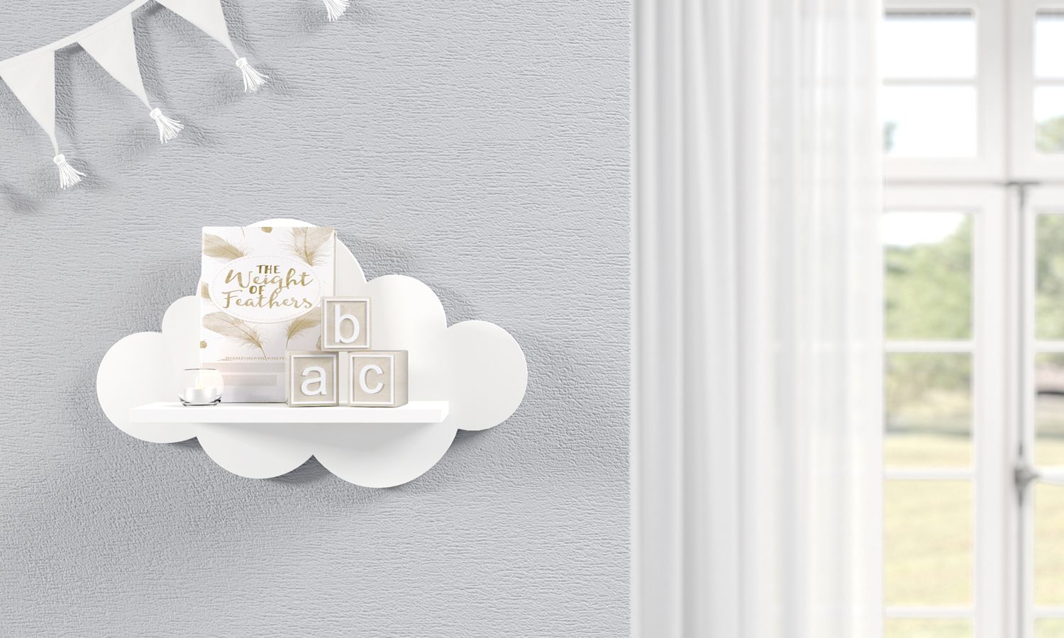 Prateleira Nuvem Rosa P