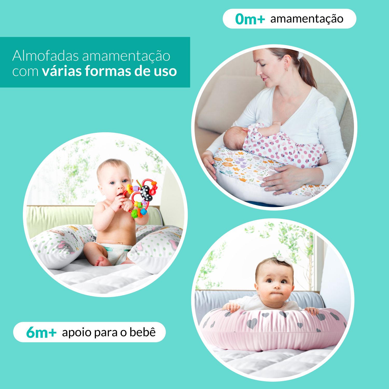 Almofada Amamentação Princesa Rosé Premium