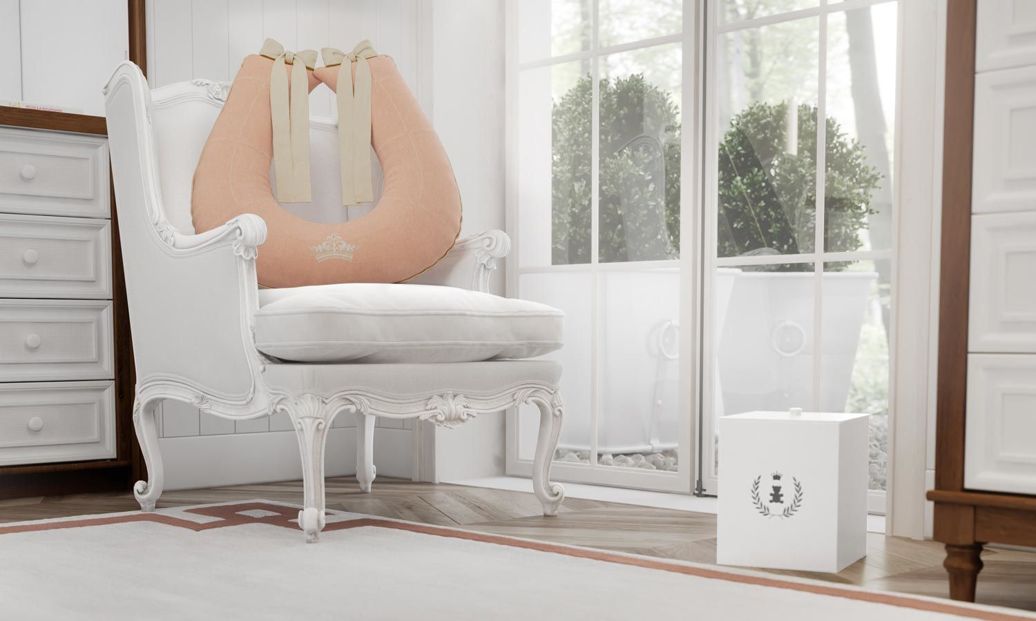 Almofada Amamentação Princesa Rosé Premium